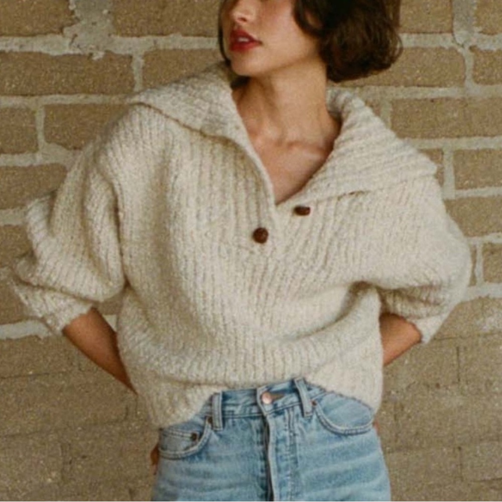 Doen Evita Henley Sweater Size XS